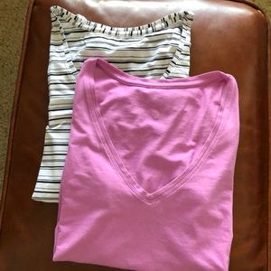 EUC LIKE NEW, Lululemon Love TeeV- two shirts